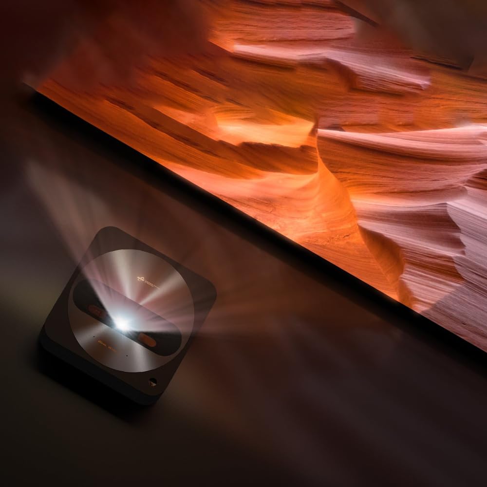 Formovie R1 NANO UST Laser Portable Projector — Full HD ALPD | with 1200 ANSI Lumens, Keystone Correction, WiFi, Bluetooth and Crisp Audio