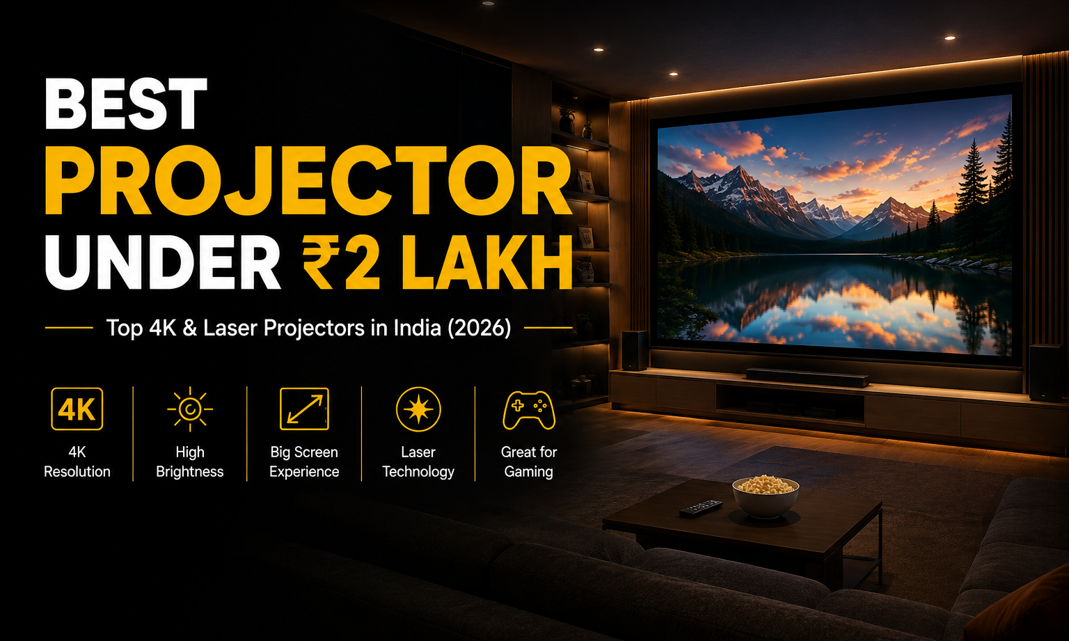 Best Projector Under ₹2 Lakh in India (2026) – 4K & Laser Projectors