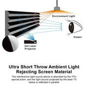 Vividstorm S PRO P PLUS (Motorized Tension floor rising screen made for Ultra short throw laser projectors)