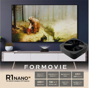 Formovie R1 NANO UST Laser Portable Projector — Full HD ALPD | with 1200 ANSI Lumens, Keystone Correction, WiFi, Bluetooth and Crisp Audio