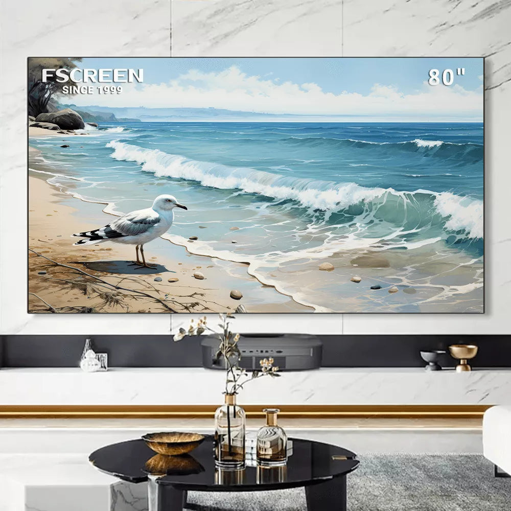 Fresnel Aura Series Magnetic Rollable Projection Screen For UST